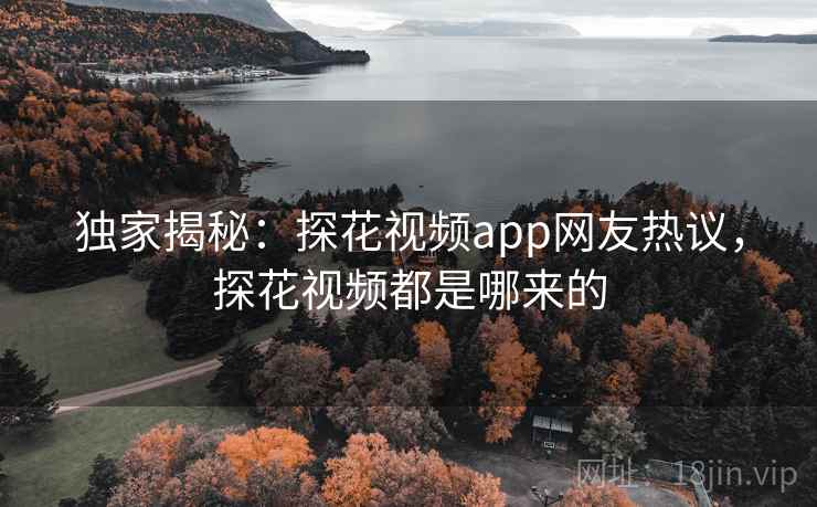 独家揭秘：探花视频app网友热议，探花视频都是哪来的