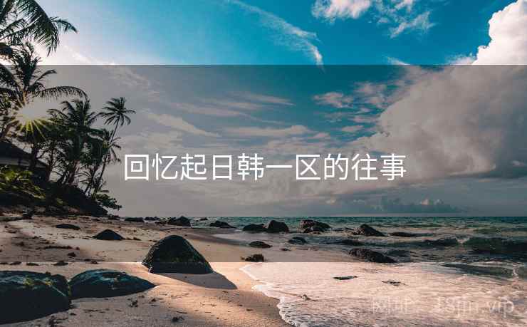 回忆起日韩一区的往事